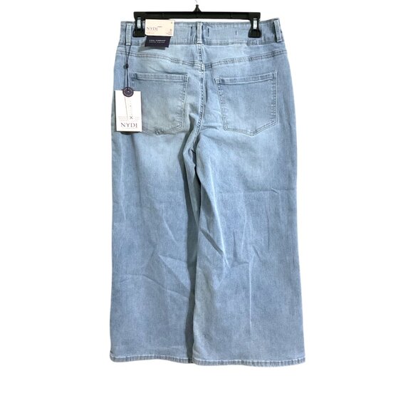 NYDJ New High Rise Major Wide Leg Capri Jeans in Cool Embrace Light Wash size 6 - Picture 3 of 16